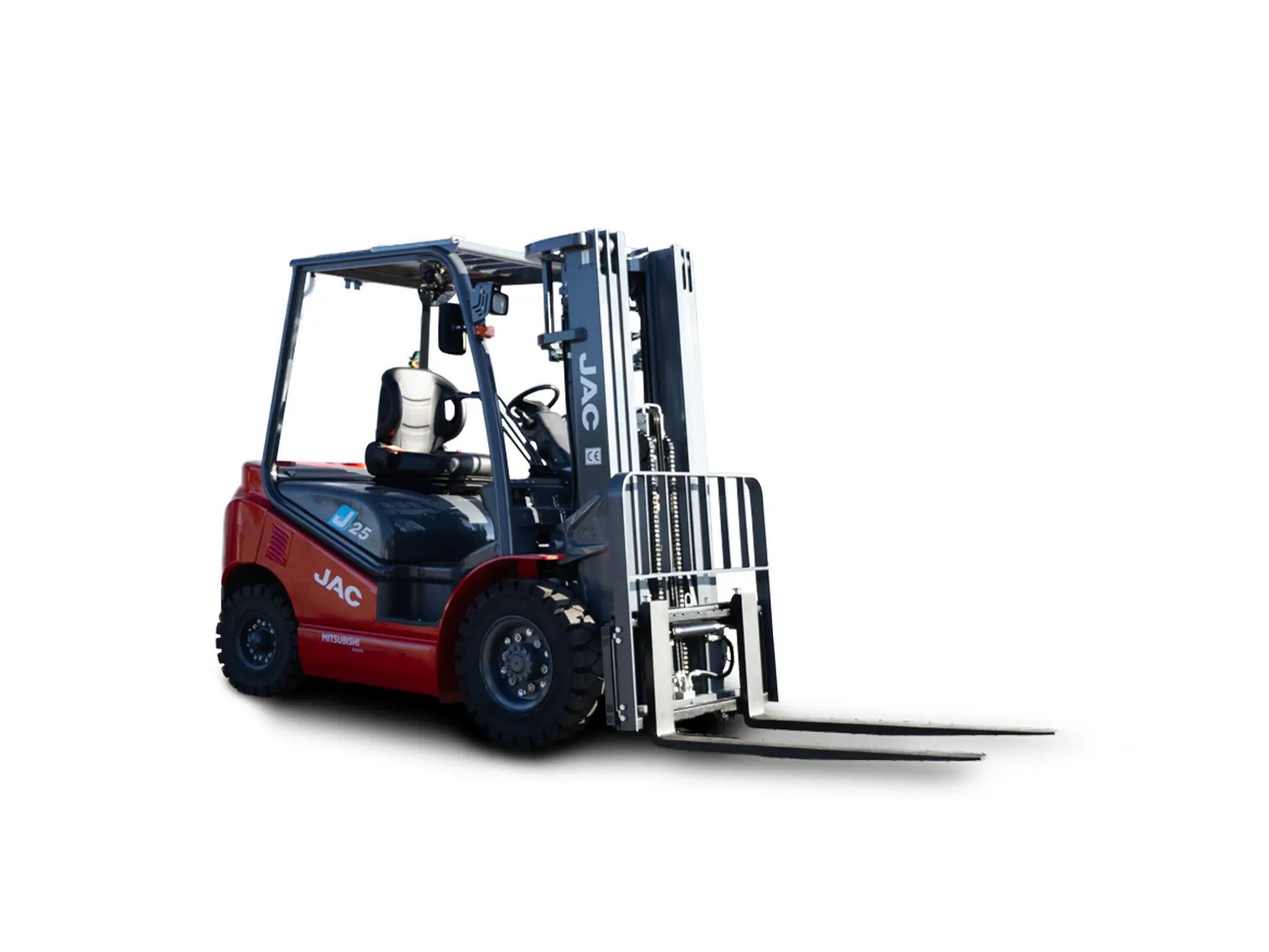 Empilhador diesel JAC CPCD25 J com motor Mitsubishi e capacidade 2500kg