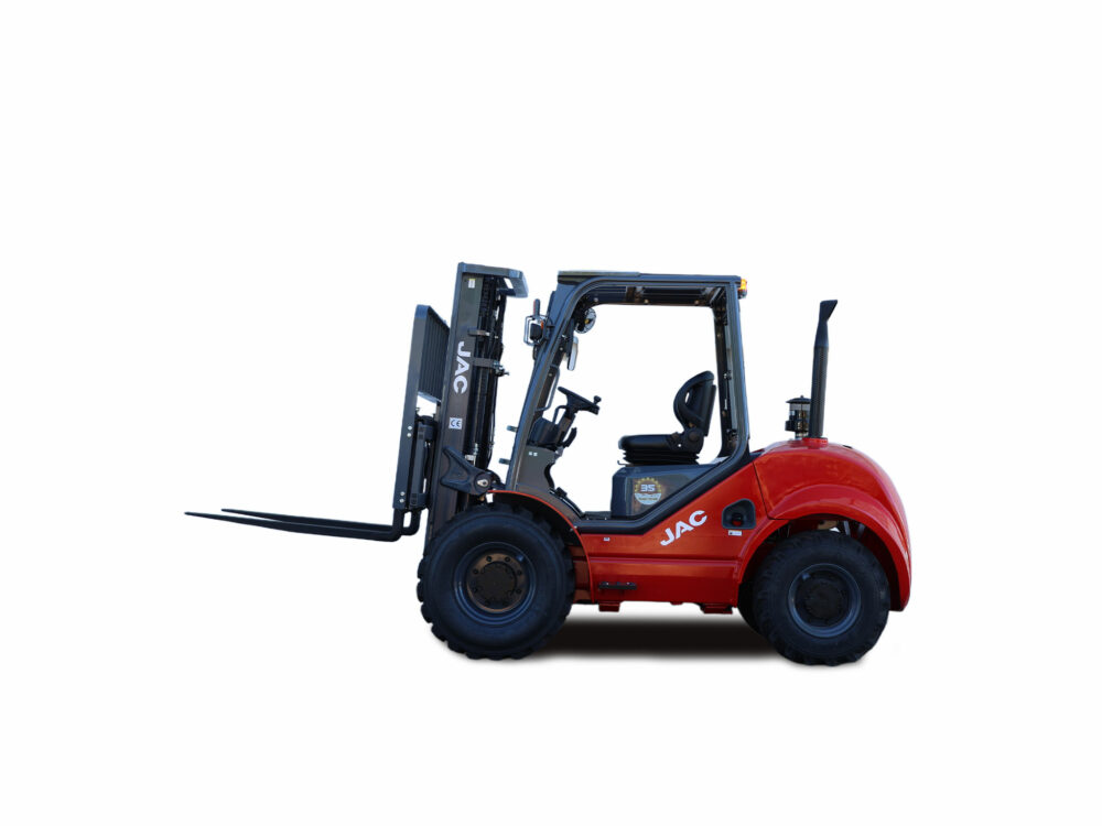 Empilhador diesel 4x4 JAC CPCD35R 4WD com altura de elevação até 4,5 metros