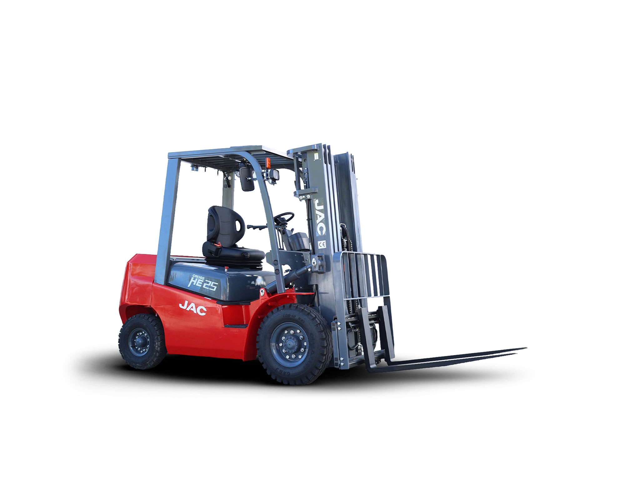 Empilhador elétrico JAC CPD25 HE com 2500kg e mastro triplex