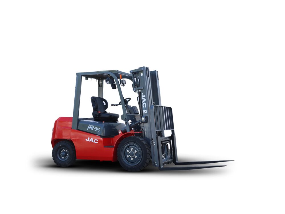 Empilhador elétrico JAC CPD35 HE com 3500kg e mastro triplex