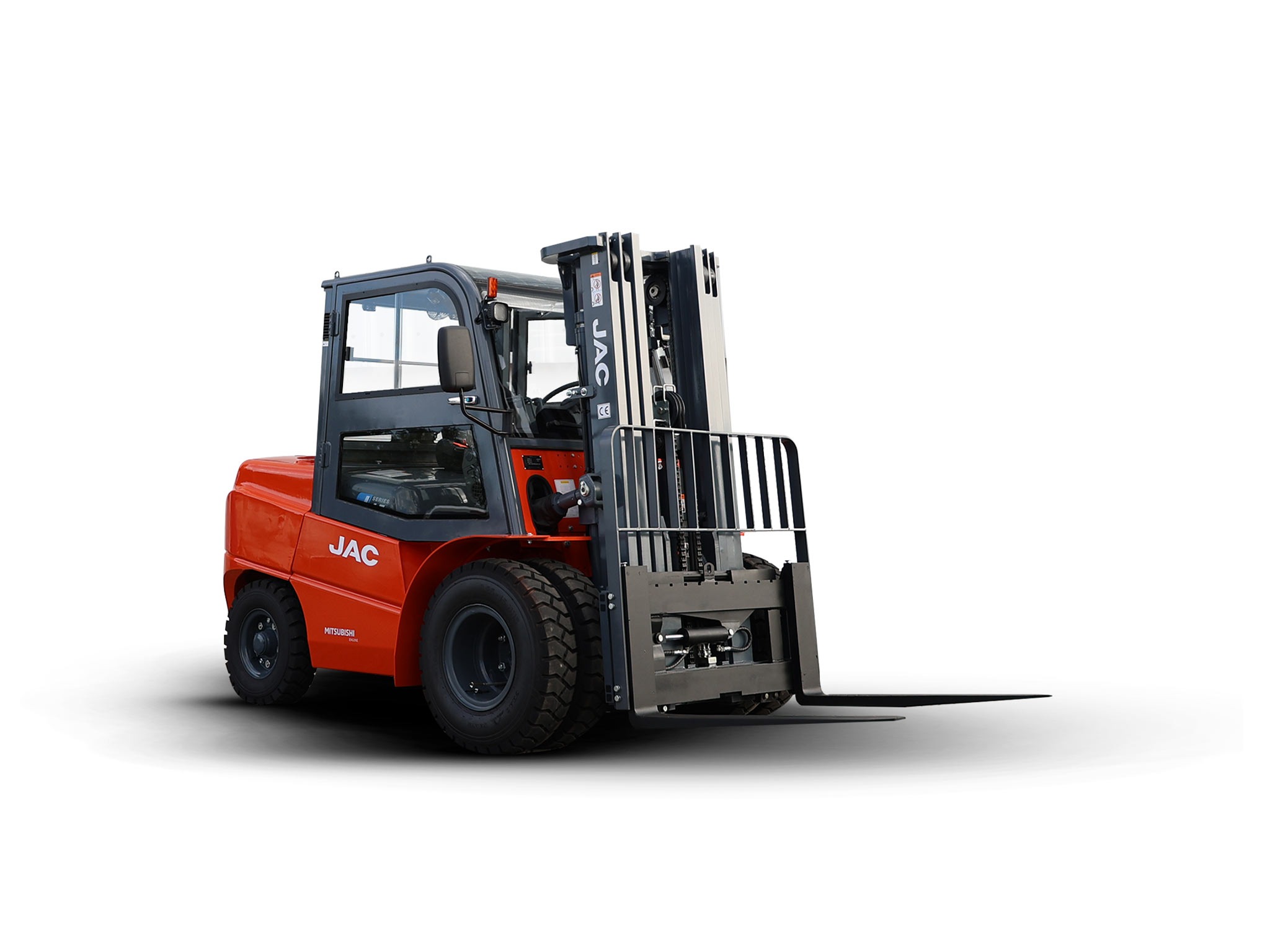 Empilhador a diesel JAC CPCD45 J com motor Mitsubishi e capacidade de 4.500kg